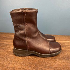 La Canadienne Boots Waterproof Leather Shearling Brown Women's Size 10M